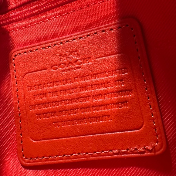 COACH Double-Zip Crossbody/Shoulder bag - orange leather - Picture 4 of 14